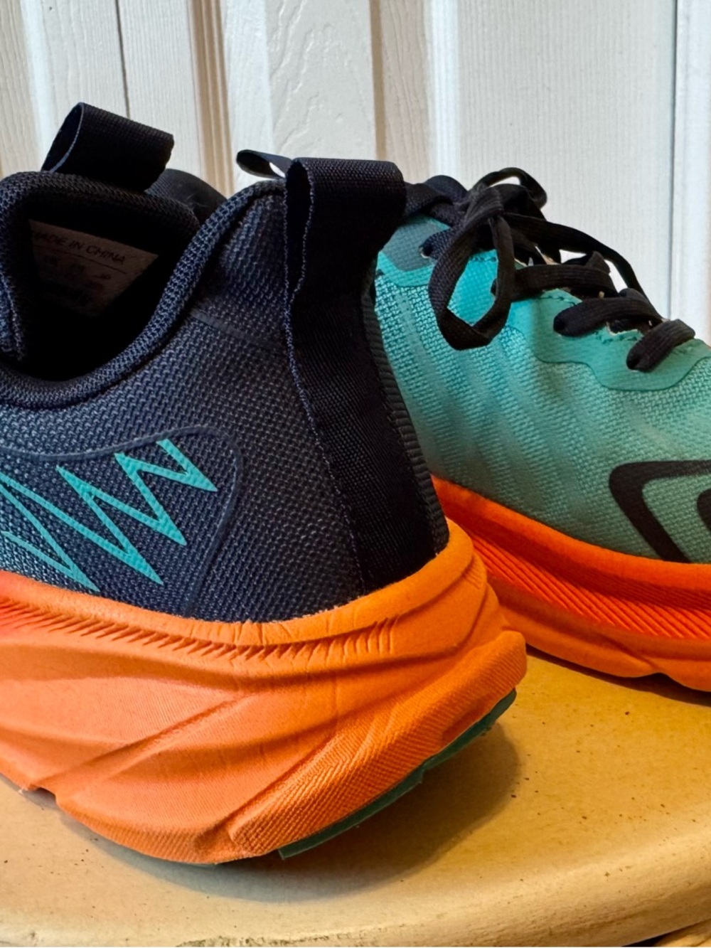 Women’s Athletic Running Shoes in Teal and Orange - Picture 4 of 6